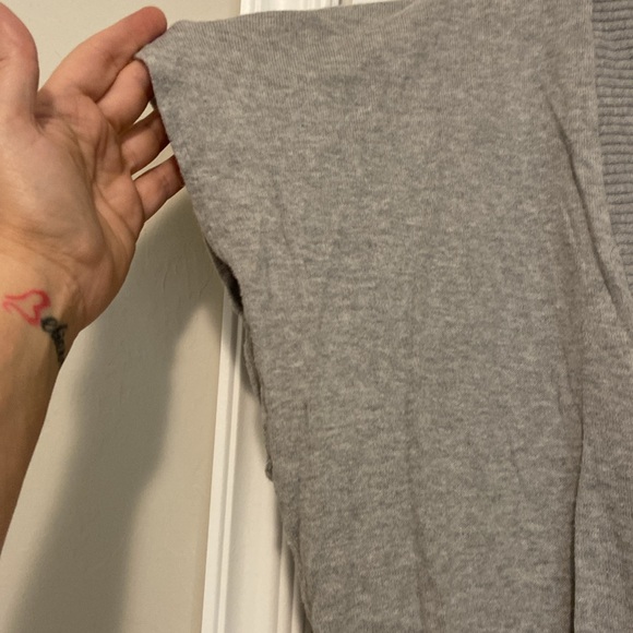 Grey open front sweater - Picture 3 of 4